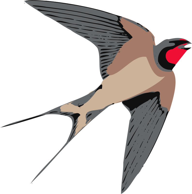 Swallow Png Clipart (black, gray, silver)