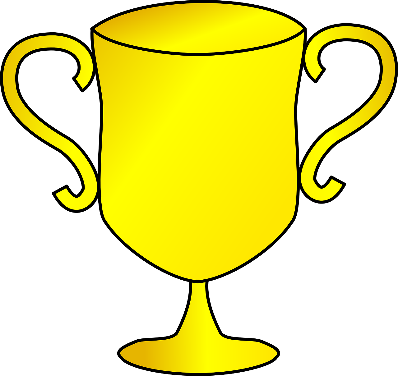 Award Cup Transparent Background (black, yellow)