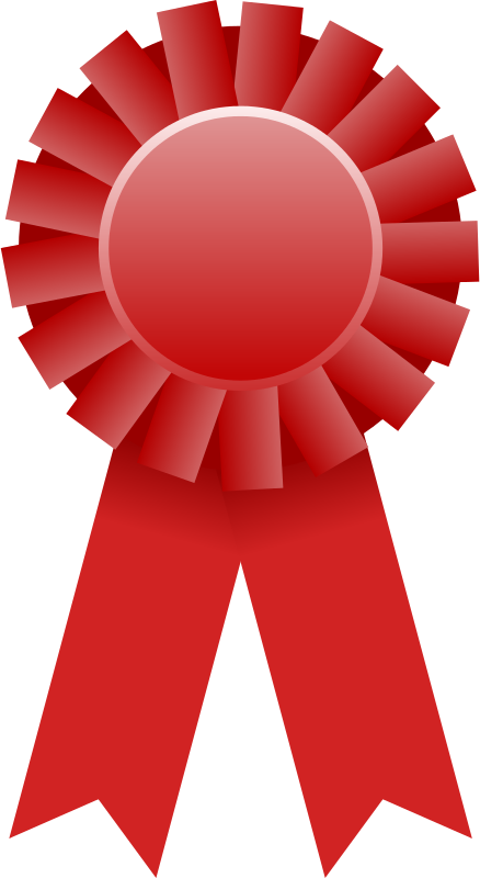 Award Ribbon Png File (salmon, chocolate, black, red)