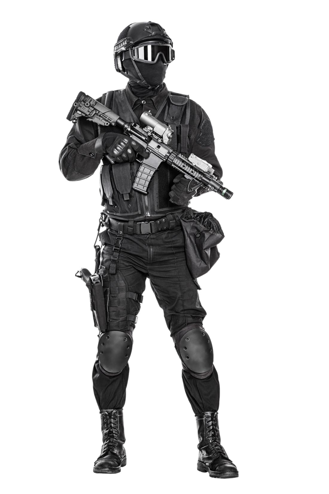 Swat Police Png Image (black, white)