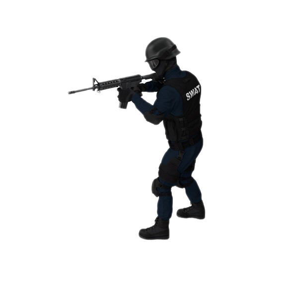 Swat Team Png (black, white)