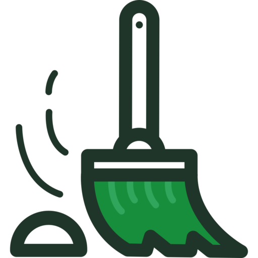 Sweep The Floor Free Png Icon (black, green)