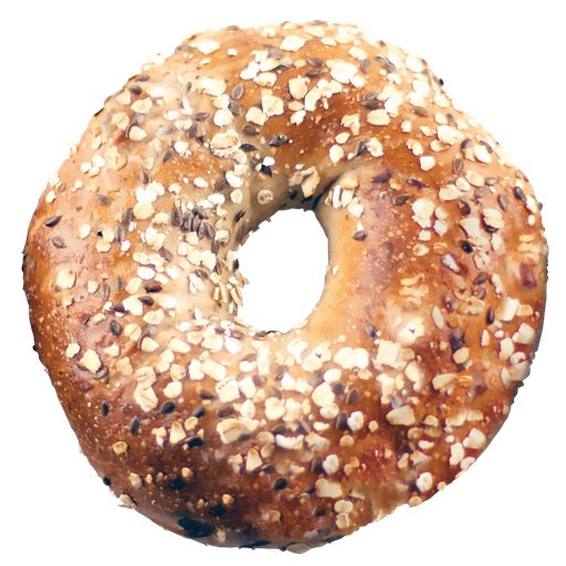 Sweet Bagel Transparent Background (black, white, beige, salmon)