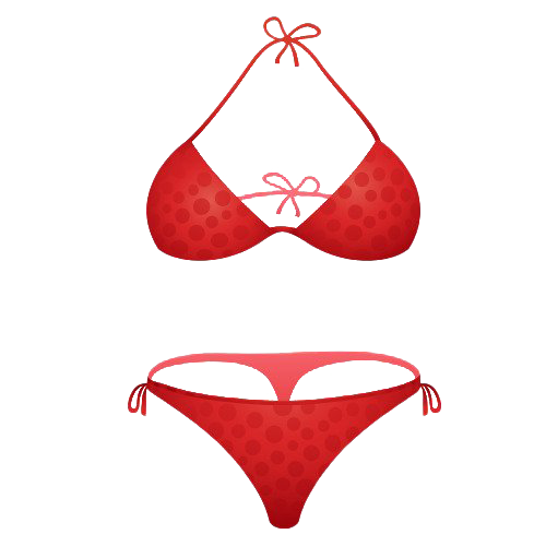 Swimsuit Bikini Png (red, white)