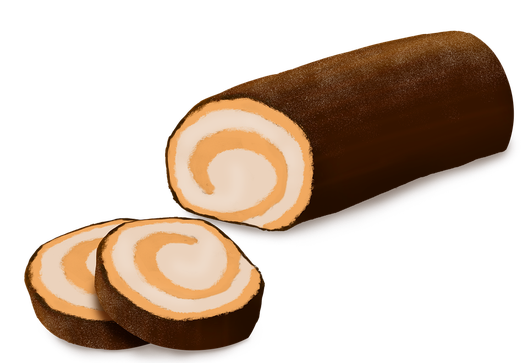 Swiss Roll Png Picture (black, pink)