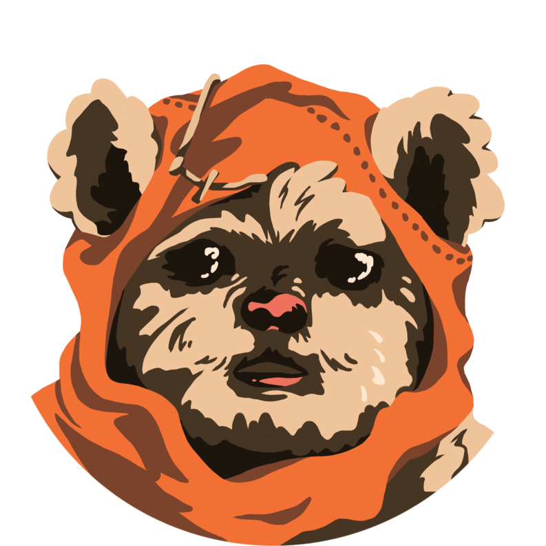 Ewok Png File (chocolate, white, black, maroon, pink)