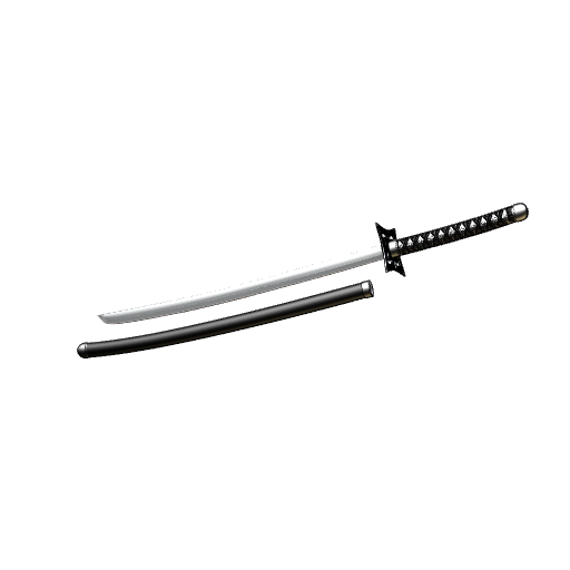 Sword Ninja Katana Png Transparent Image (black)