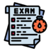 Exam Sheet Test School Study Icon Free Png Icon Download (silver, salmon, indigo, black, lavender)