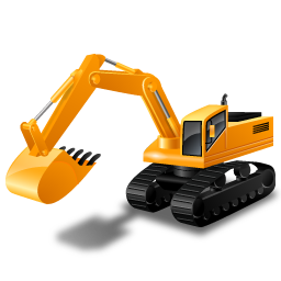 Excavator Yellow Icon Free Png Icon Download (orange, black)