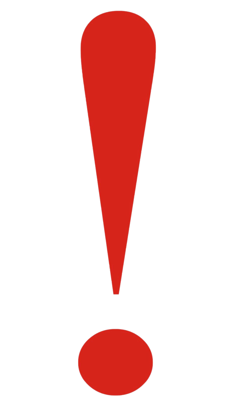 Exclamation Mark Symbol Png (red, white)