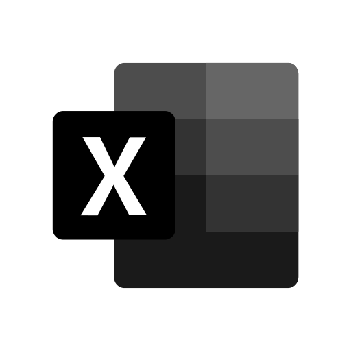 Exel Logo Icon Free Png Icon Download (gray, black, white)