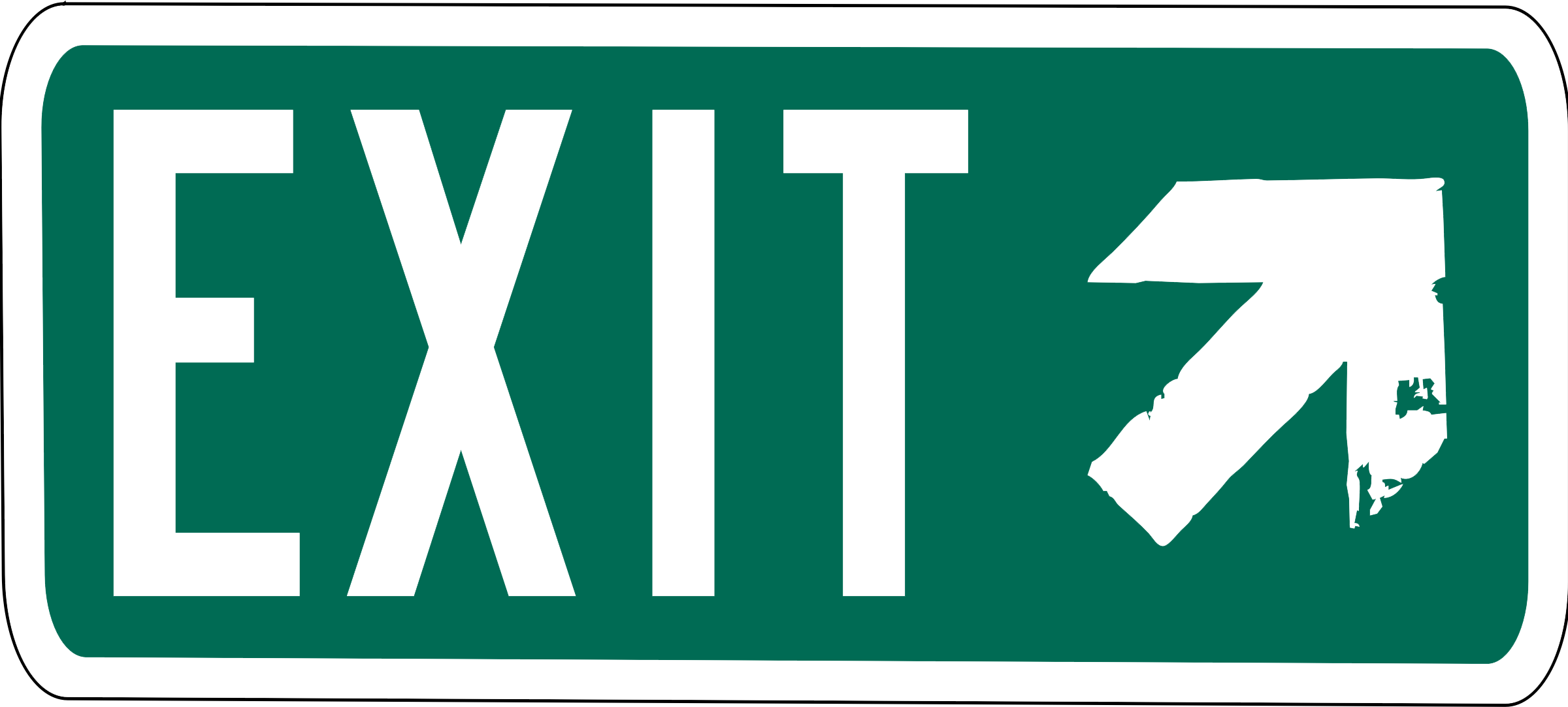 Exit Png Pic (teal, white)