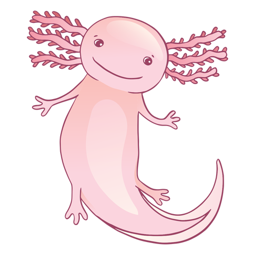 Axolotl Download Png Image (pink, black, beige)