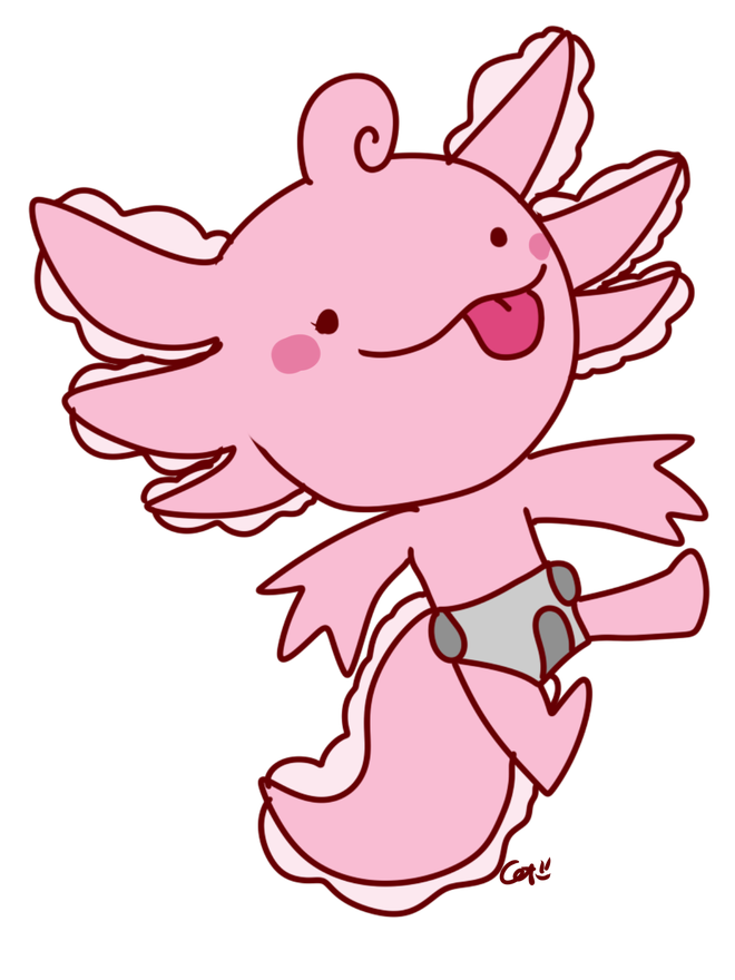 Axolotl Png Hd (pink, black)