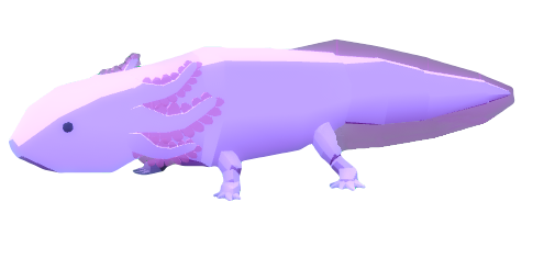 Axolotl Png (white, lavender, plum)