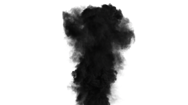 Explosion Black Smoke Effect Png (black)