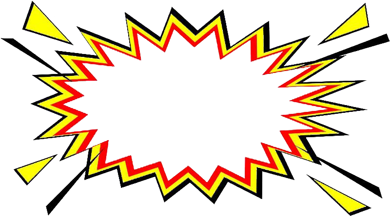 Explosion Boom Png Pic (black, white, yellow)