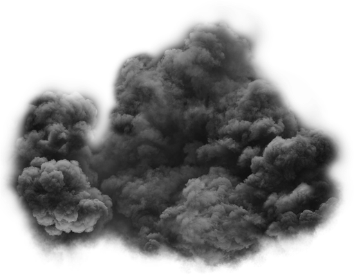 Explosion Dark Black Smoke Png (black, indigo)