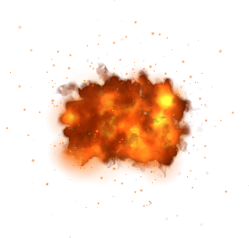 Explosion Fire Png Image (black)