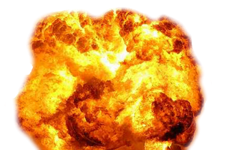 Explosion Fire Png Transparent Image (black, orange)