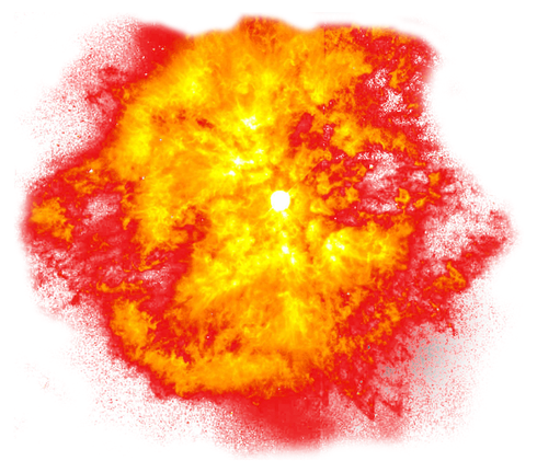 Explosion Fire Png Transparent (black, red)