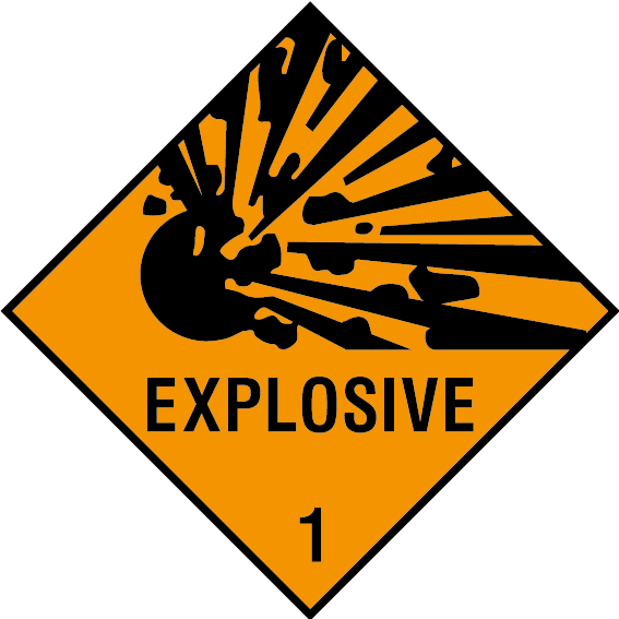 Explosive Sign Png Transparent Image (black, silver, orange, white)