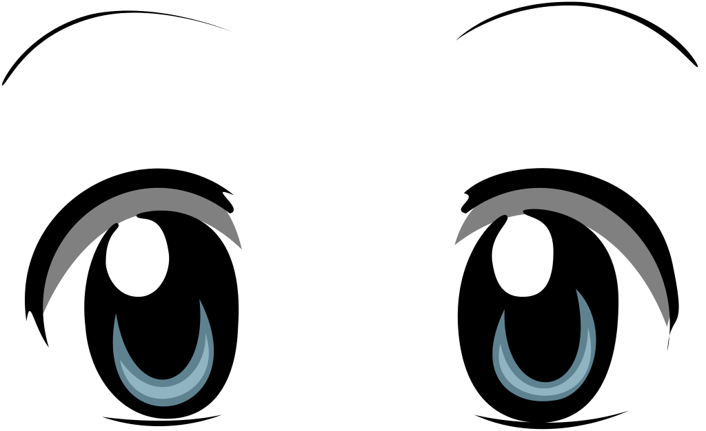 Expression Cartoon Eyes Background Png (black, white, gray)