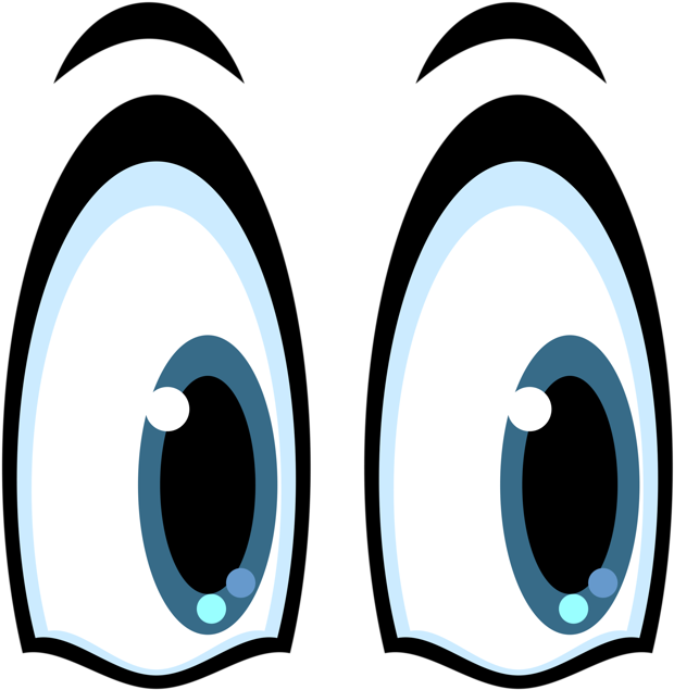 Expression Cartoon Eyes Png File (black, white, teal, lavender)