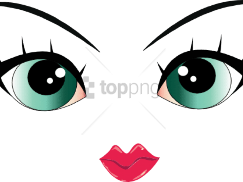 Expression Cartoon Eyes Png Free Download (black, white, red)