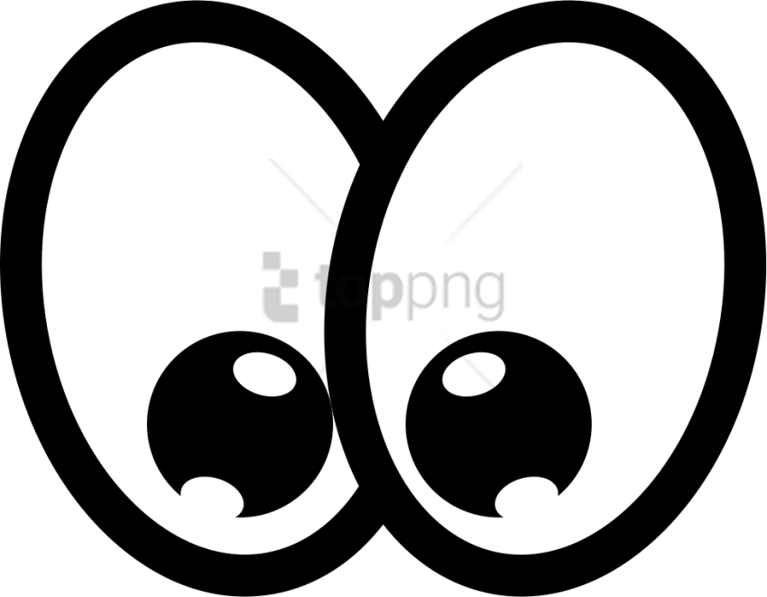 Expression Cartoon Eyes Png Hd (black, white)