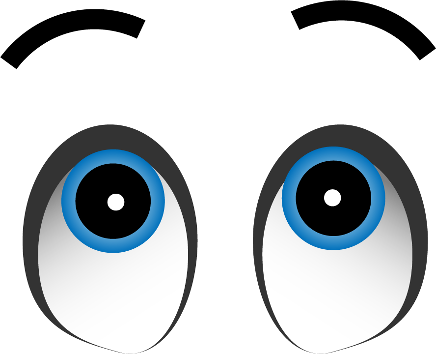 Expression Cartoon Eyes Png Photos (black, white)