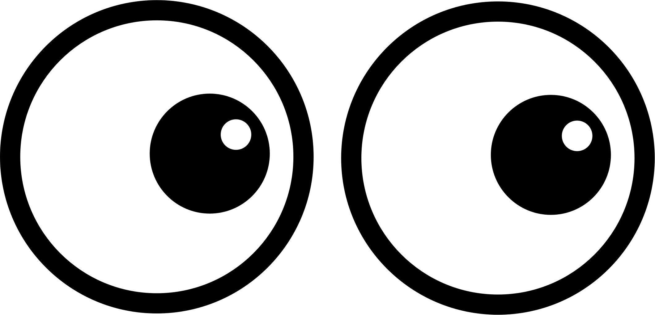 Expression Cartoon Eyes Png Transparent Picture (black, white)