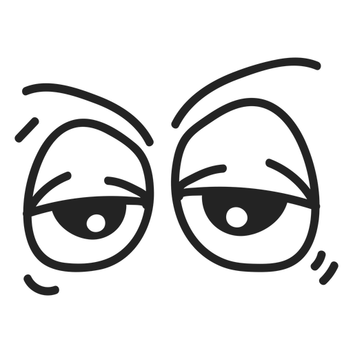 Expression Cartoon Eyes Png Transparent (black)