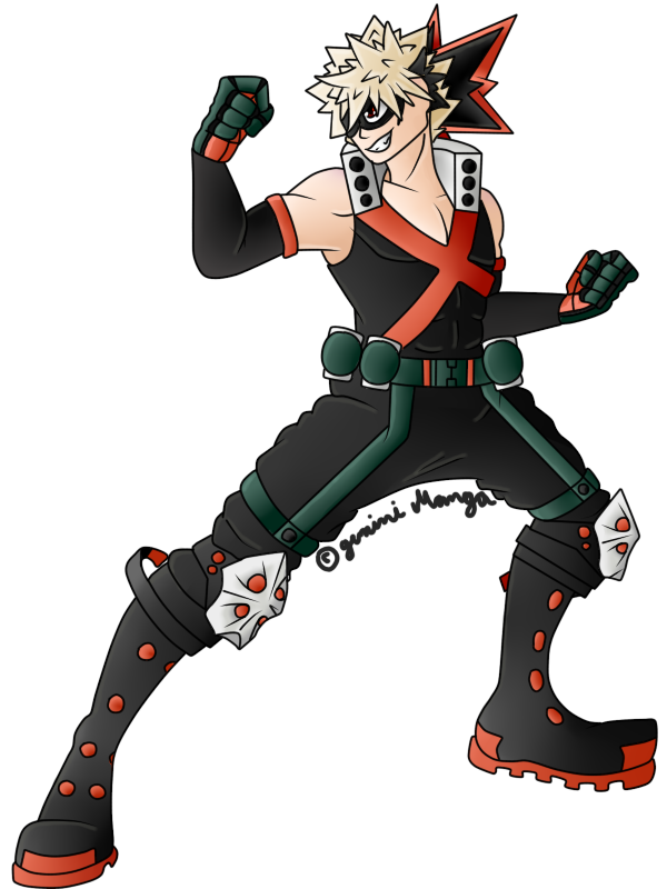 My Hero Academia Katsuki Bakugo Png Clipart (black)