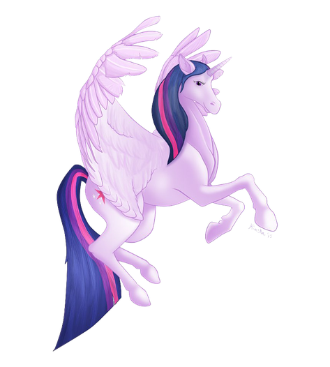 My Little Pony Alicorn Png File (black, lavender, plum)