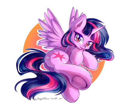 My Little Pony Alicorn Png Image (black, pink, lavender, plum)