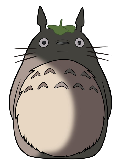 My Neighbor Totoro Transparent Background (indigo, gray, pink, black)