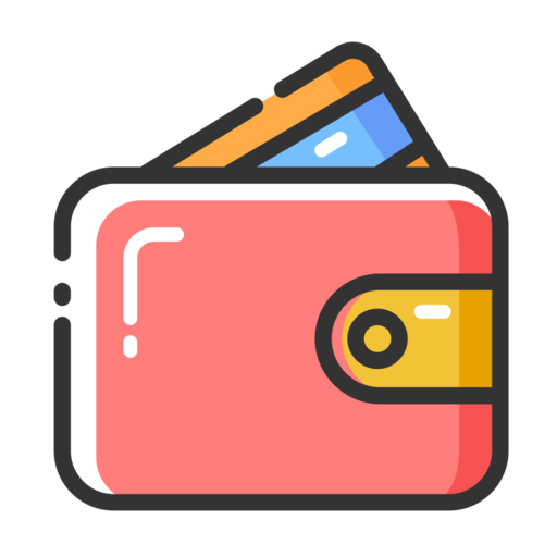 My Purse Free Png Icon (salmon, black, gold)