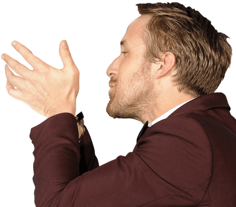 Ryan Gosling Png Photo (black, maroon)