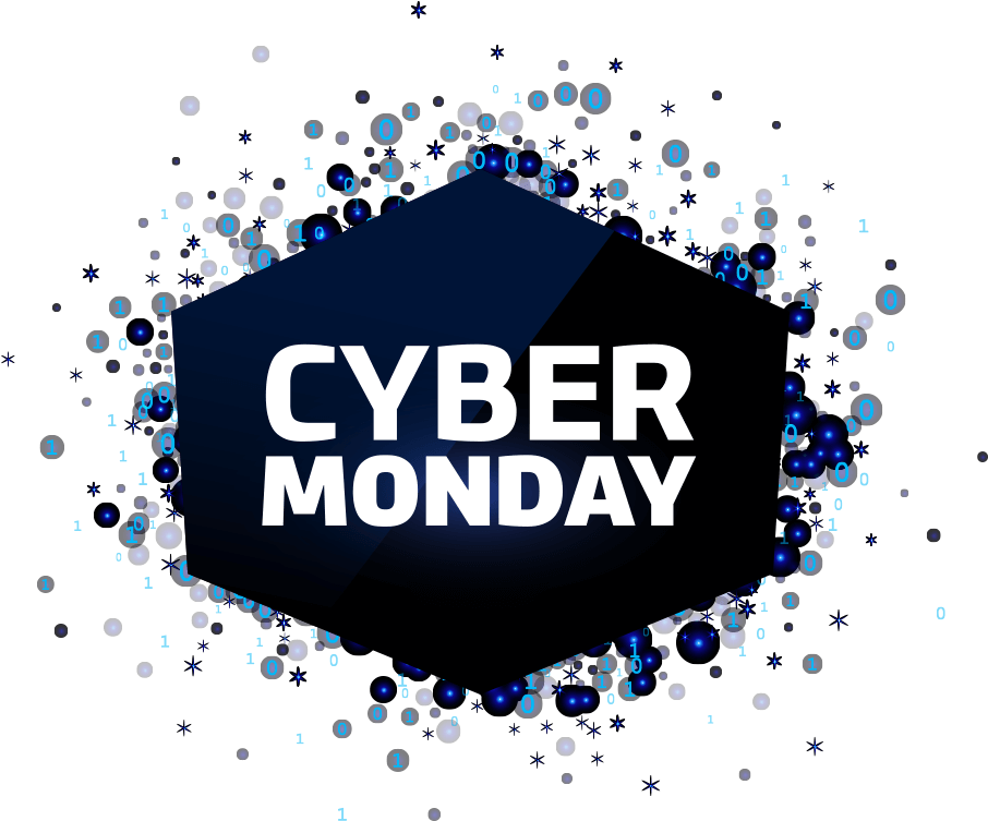 Cyber Monday Transparent Background (black, white)