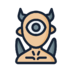 Cyclops Halloween Holidays Horror Stories Icon Free Png Icon Download Path (gray, black, pink)