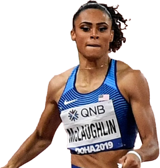 Sydney Mclaughlin Olympic Player Background Png (black, chocolate, white)