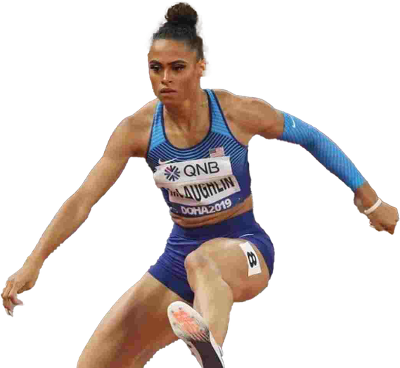 Sydney Mclaughlin Olympic Player Png File (olive, black, gray, salmon)