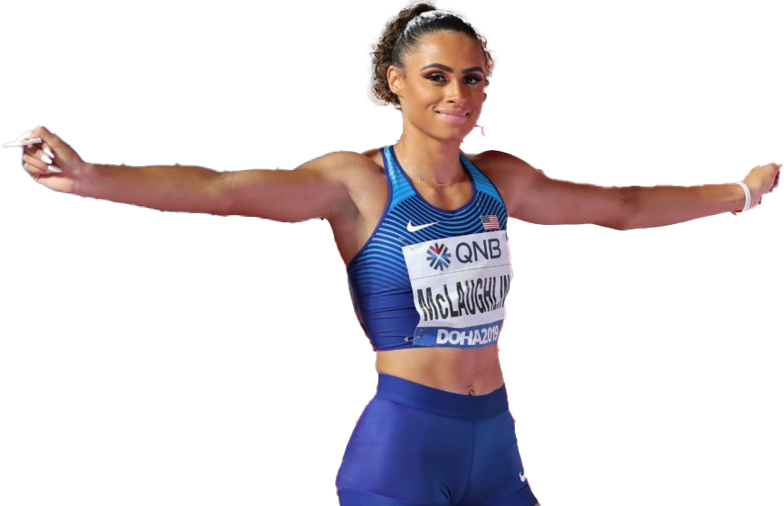 Sydney Mclaughlin Olympic Player Png Picture (gray, white)