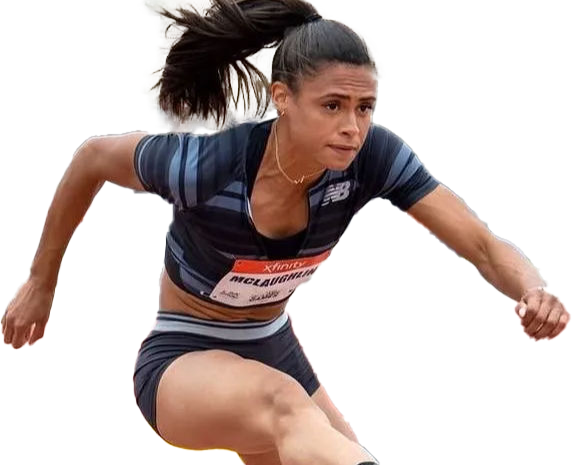 Sydney Mclaughlin Olympic Player Png Transparent (black, lavender, white)