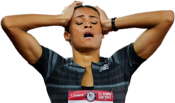 Sydney Mclaughlin Olympic Player Transparent Background (black, lavender, chocolate, white)