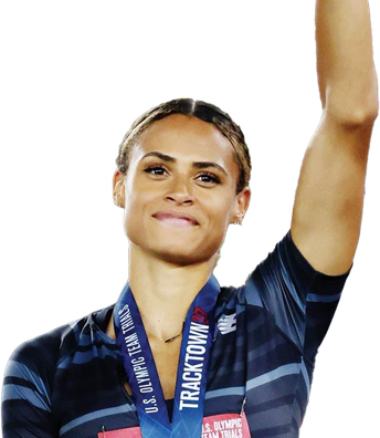 Sydney Mclaughlin Olympic Player Transparent Images Png (black, salmon)