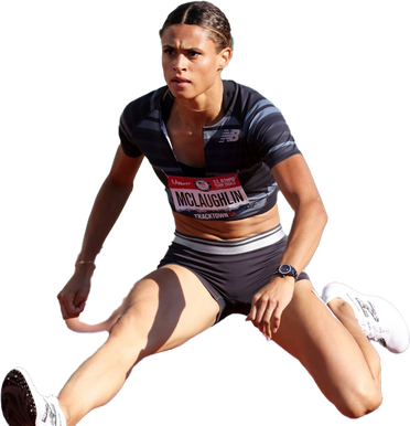 Sydney Mclaughlin Png Transparent Image (black, pink, beige, white)