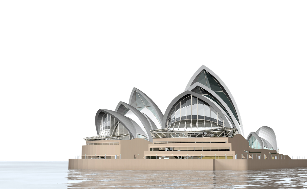 Sydney Opera House Png Transparent Image (black, lavender)