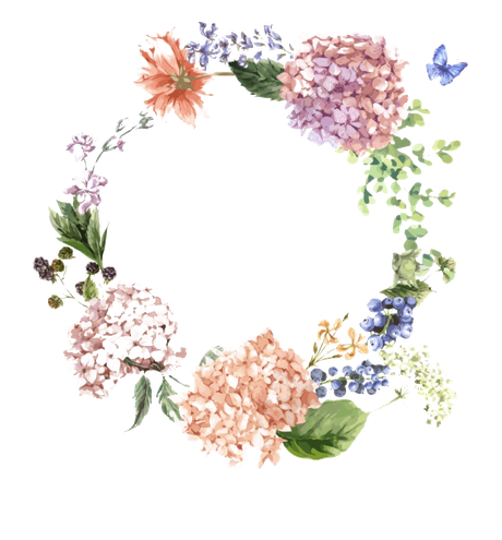 Hydrangea Png File (black)